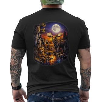 Vidailvestre Bosque Oso Lobo Ciervo Alce Natur Camiseta Hombre Estampado Espalda - Regaloses
