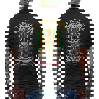 Vietnam Veteran It's a NAM Thing Di Di Mau Vintage Tee Men's Back Print T-Shirt | Mazezy