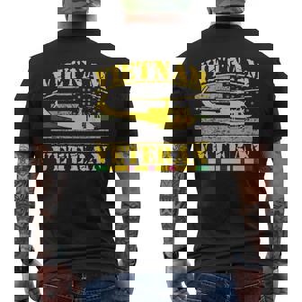 Vietnameteran Uh -1 Huey Helicopter Crew メンズTシャツ バックプリント - Kawaiitshirt