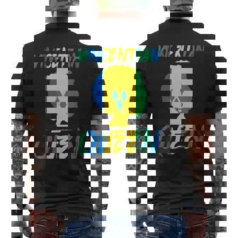 Vincentian Queen St Vincent Grenadines Flag Afro Pride Home Men's Back Print T-Shirt | Mazezy