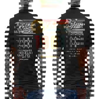 Vintage 1961 Original Piezas Palmas 65 Cumpleaños Camiseta Hombre Estampado Espalda - Regaloses