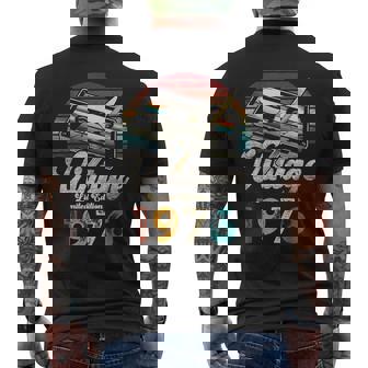 Vintage 1976 Cumpleaños 49 Años Cassette Lápiz Camiseta Hombre Estampado Espalda - Regaloses