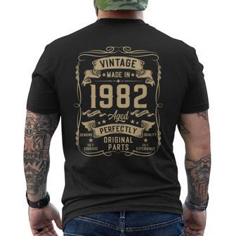 Vintage 1982 44Yr 44Th Birthday For 44 Years Old Men's T-shirt Back Print - Thegiftio UK
