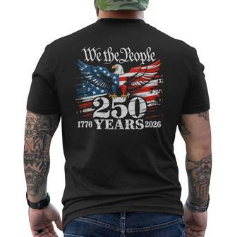 Vintage 250 Years 1776-2026 250Th 4Th July Men's T-shirt Back Print - Thegiftio UK