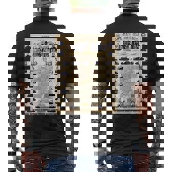 Vintage American Civil War Union Generals & Map 1863 Men's Back Print T-Shirt | Mazezy