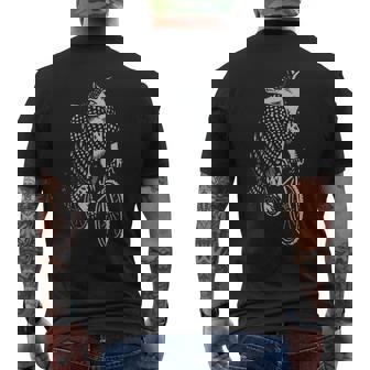 Vintage Armadillo Riding Bike Bicycle Cycling On A Bicycle Tank Top Men's Back Print T-Shirt | Mazezy