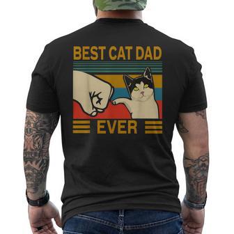 Vintage Best Cat Dad Ever Bump Fit For Best Cat Dad T-Shirt mit Rückendruck - Geschenkecke