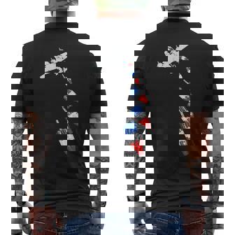 Vintage Bomb Pops Ice Cream American Flag Remembrance Day Men's T-shirt Back Print | Mazezy