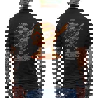 Vintage Dabbing Soccer Ball American Men's Back Print T-Shirt | Mazezy