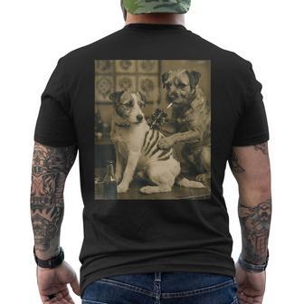 Vintage Dogs Tatouage Chien Encres Artiste Drôle Meme T-shirt imprimé au dos - Cadeauxyz