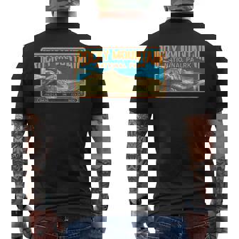 Vintage Emerald Lake Rocky Mountain National Park Colorado Men's Back Print T-Shirt | Mazezy