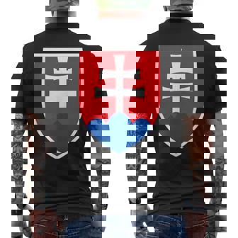 Vintage Eslovaquia Bandera Eslovaca Escudo Retro Recuerdo Camiseta Hombre Estampado Espalda - Regaloses