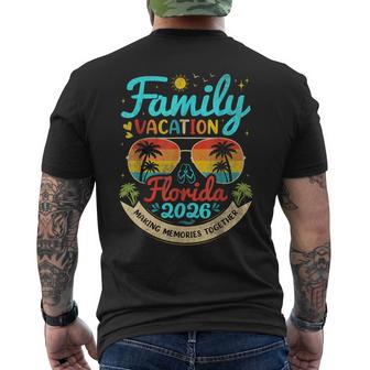 Vintage Family Vacation Florida 2026 Florida Group Men's T-shirt Back Print - Thegiftio