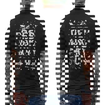 Vintage Forced Work Party Fun Merry Christmas Party Holiday Men's Back Print T-Shirt - Monsterry