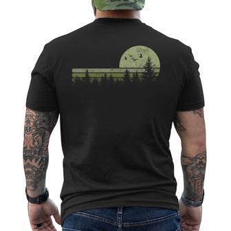 Vintage Forest Nature Trees Hiking Outdoor Wildlife Men's T-shirt Back Print - Monsterry