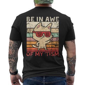 Vintage Autism Be In Awe Of My 'Tism Adult Awe Tism Men's T-shirt Back Print - Thegiftio UK