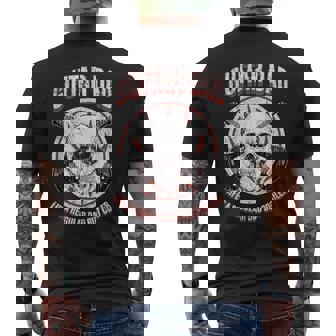 Vintage Guitar Dad Skull Rock Music Father Men's Back Print T-Shirt | Mazezy