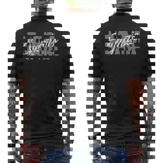 Vintage Gymnastics Mom Mama Rhythmic Gymnast Mother Tee Men's Back Print T-Shirt | Mazezy