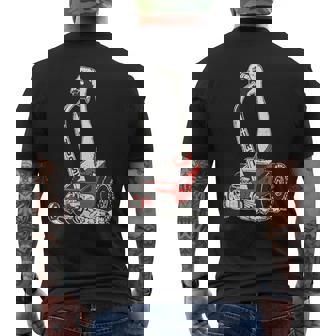 Vintage Hand Engine Hurst Quote Basic Classic Speed Men's T-shirt Back Print - Monsterry