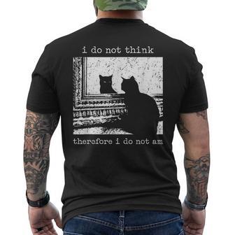 Vintage Ich Glaube Nicht Also Bin Ich Nicht Cat Meme T-Shirt mit Rückendruck - Geschenkecke