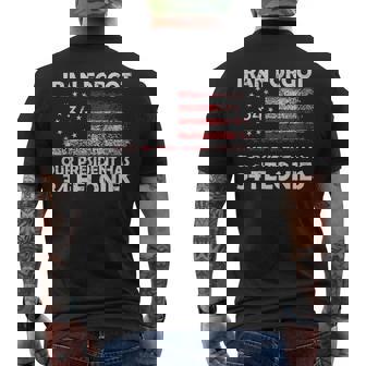 Vintage Iran Forgot Our President Has 34 Felonies Flag Usa Men's T-shirt Back Print | Mazezy