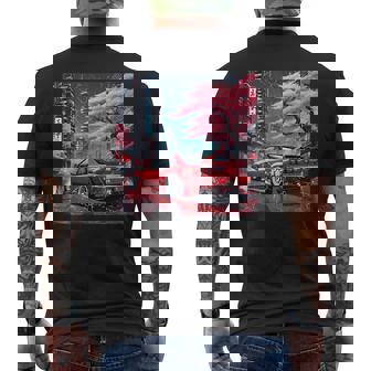 Vintage JDM Race Car Tokyo Street Racing Sakura Blossom Art Men's Back Print T-Shirt | Mazezy