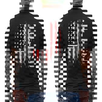 Vintage Jiu Jitsu American Flag Brazillian Jiu Jitsu Men Kid Men's Back Print T-Shirt | Mazezy