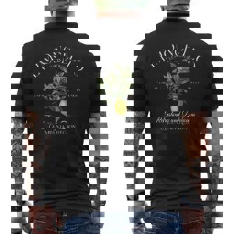 Vintage Limoncello Refreshing Lemon Graphic Italy Vacation Men's T-shirt Back Print - Seseable