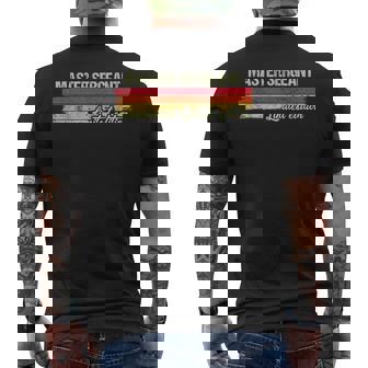 Vintage Master Sergeant Limited Edition Men's Back Print T-Shirt | Mazezy