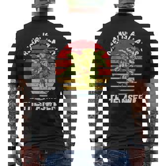 Vintage Oregano Is Always The Answer Retro Food Lover Tank Top Men's Back Print T-Shirt | Mazezy