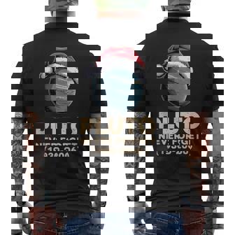 Vintage Pluto Never Forget Retro Astronomy Christmas Tank Top Men's Back Print T-Shirt | Mazezy