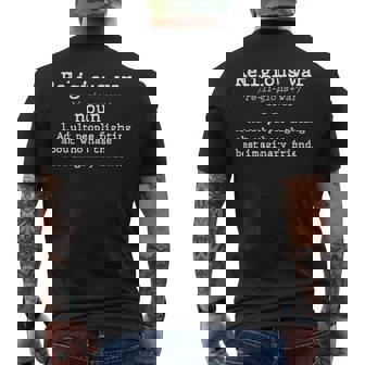 Vintage Religious War Definition Anti- Religious Activist Men's T-shirt Back Print | Mazezy