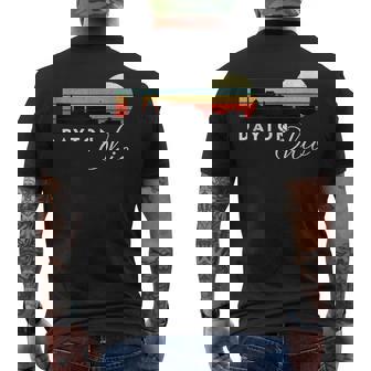 Vintage Retro 1980s Sunset Dayton Skyline Ohio Souvenir Tank Top Men's Back Print T-Shirt | Mazezy