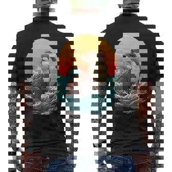 Vintage Sea Otter Monterey 90s California Aquarium Ocean Men's Back Print T-Shirt | Mazezy