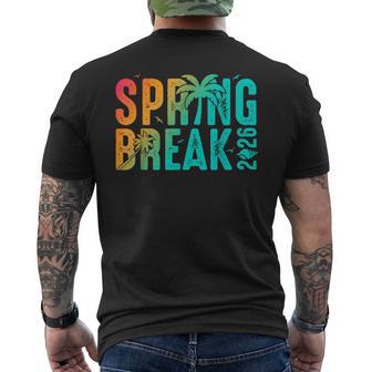 Vintage Spring Break 2026 Vacation Beach Family Friend Trip Men's T-shirt Back Print | Mazezy