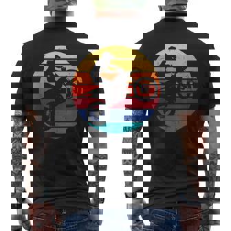 Vintage Sunset Motorcycle Motocross Racer Superbike Rider Men's T-shirt Back Print | Seseable CA