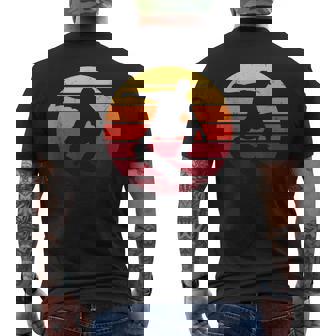 Vintage Sunset Skateboarder Skater Skateboarding Retro Men's T-shirt Back Print - Monsterry