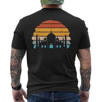 Vintage Sunset s Taj Mahal Men's Back Print T-Shirt | Mazezy