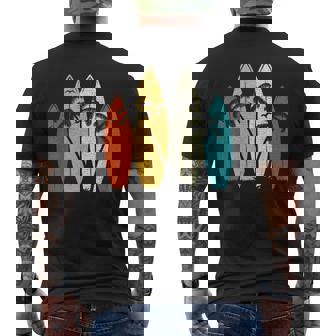 Vintage Surfboard Beach Surf Surfer Wave Surfing Graphic Men's Back Print T-Shirt | Mazezy