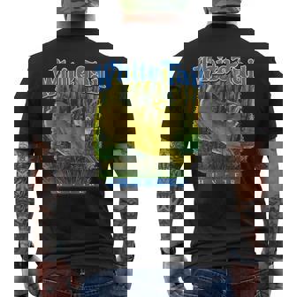 Vintage Tail Deer Hunting Graphic Men's Back Print T-Shirt | Mazezy