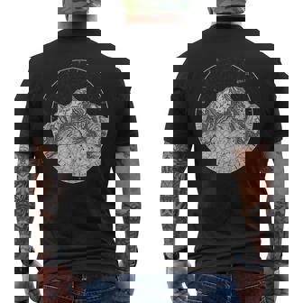 Vintage Topographic Art Retro Geography Space Science Lovers Men's Back Print T-Shirt | Mazezy