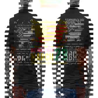 Vintage Vietnam War Veteran Proud March 29 Remembrance Day Tank Top Men's Back Print T-Shirt | Mazezy