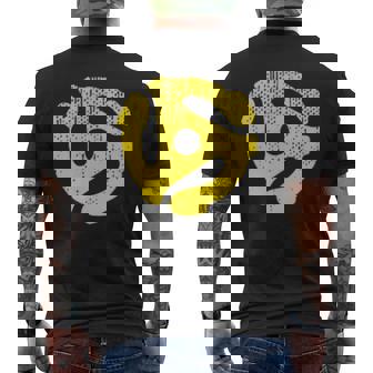 Vintage Vinyl Record 45 RPM Spindle Adapter Tank Top Men's Back Print T-Shirt | Mazezy