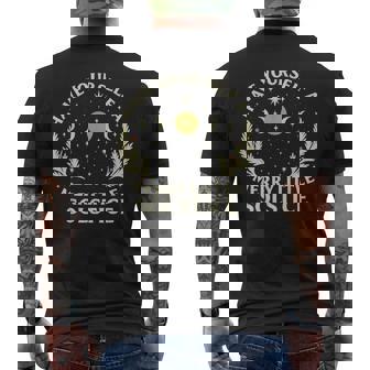 Vintage Have Yourself A Merry Little-Solstice Winter Holiday Men's T-shirt Back Print - Monsterry