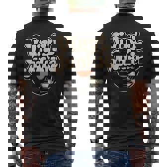 Vinyl Junkie Vinyl Record Collecting Men's Back Print T-Shirt | Mazezy