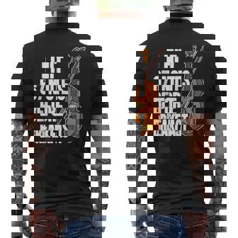 Violin Player 67 Meme Orchestra Band Director Tank Top Men's Back Print T-Shirt | Mazezy