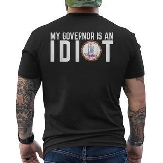 Virginia My Governor Is An Idiot Men's T-shirt Back Print - Thegiftio UK