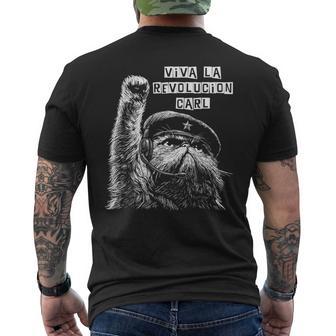 Viva La Revolucion Carl Cat Men's T-shirt Back Print | Seseable CA