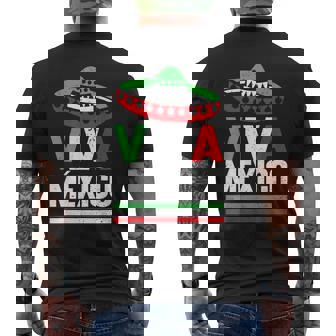 Viva Mexico 帽子デザイン メキシコ国旗カラー メキシコ人向け メンズTシャツ バックプリント - Kawaiitshirt