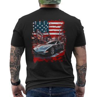 Voiture Deport Deoiture Deport Deoiture De 5E Génération Drapeau Américain Personnalisé Usa T-shirt imprimé au dos - Cadeauxyz